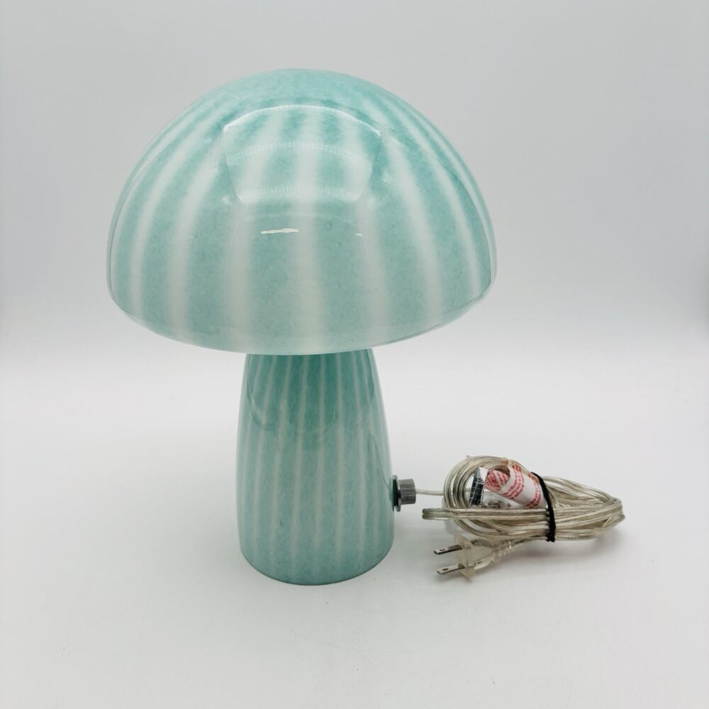 Fairy Glass Mushroom Lamp 12in Indoor Lighting Socket Durable Glass EUC